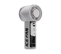 Ventola portatile con raffreddamento a compressione per ghiaccio, ricarica USB, display a LED e velocità del vento regolabile a 100 livelli per un raffreddamento efficace nelle giornate calde (nero)