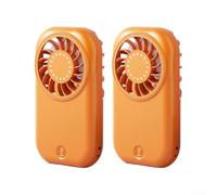 Ventola portatile, confezione da 2 mini ventilatori portatili con 5 velocità e display a LED, ultra sottile ventilatore tascabile ricaricabile USB-C per viaggi, eventi all'aperto, asciugatura del