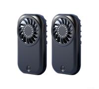 Ventola portatile, confezione da 2 mini ventilatori portatili con 5 velocità e display a LED, ultra sottile, ricaricabile USB-C, ventilatore tascabile per viaggi, eventi all'aperto, asciugatura del