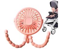 Ventola portatile per passeggino Ventilatore per seggiolino auto Ventilatore con clip ricaricabile USB | Ventola di raffreddamento a mano Personale con batteria, ventola di raffreddamento