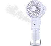 Ventola portatile portatile con portata con nebbia d'acqua Mini ventola di mano USB ricaricabile con a 4 velocità a 4 velocità per piccoli ventilatori per piccoli accessori per le donne (viola)