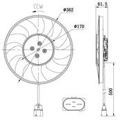Ventola radiatore 47931 NRF per AUDI VW