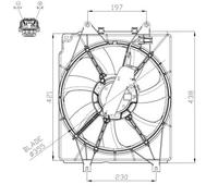 Ventola radiatore 47934 NRF per HONDA CR-V V