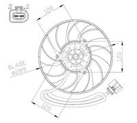Ventola radiatore 47946 NRF per VW MULTIVAN T5 TRANSPORTER T5 Autobus