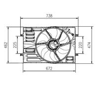 Ventola radiatore 47950 NRF per AUDI SKODA VW SEAT CUPRA