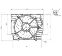 NRF Ventola radiatore 47960 – per BMW Serie 5 Touring (E60/E61) 520d/525d
