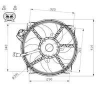 Ventola radiatore 47965 NRF per RENAULT MEGANE III Grandtour SCÉNIC III FLUENCE