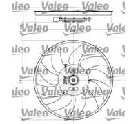 Ventola radiatore 696349 VALEO per AUDI PORSCHE