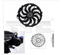 Ventola radiatore 803-0003 TYC per BMW 3 3 Coupé 5 5 Touring 6 7 3 Touring 8