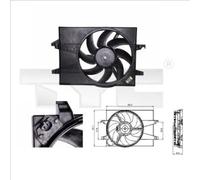 Ventola radiatore 810-0025 TYC per FORD MAZDA
