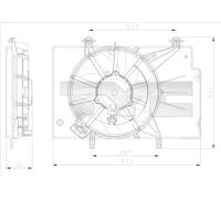 Ventola radiatore 810-0043 TYC per FORD FIESTA VI ECOSPORT FIESTA VI Van B-MAX