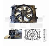 TYC Ventola radiatore 817-0001 con telaio Ø470mm 250W per Hyundai Tucson (JM)