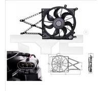 Ventola radiatore 825-0011 TYC per OPEL ASTRA G Hatchback ASTRA G Familiare
