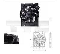 Ventola radiatore 825-0014 TYC per OPEL ASTRA G Hatchback ASTRA G Tre volumi