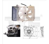 Ventola radiatore 836-0015 TYC per TOYOTA YARIS YARIS VERSO