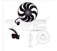 Ventola radiatore 837-0001 TYC per AUDI SKODA VW SEAT