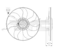 Ventola radiatore 837-0036 TYC per SKODA VW SEAT