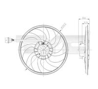 Ventola radiatore 837-0037 TYC per SKODA SEAT VW