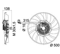Mahle Original Ventola radiatore CFF 471 000P per Land Rover Discovery IV