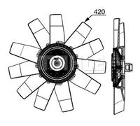 Ventola radiatore CFF 530 000P MAHLE per FORD TRANSIT Autobus TRANSIT Furgone