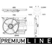 Mahle Original Ventola radiatore CFF 531 000P per MINI