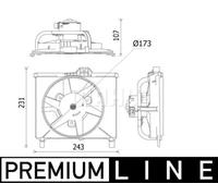 Ventola radiatore CFF 541 000P MAHLE per SMART FORTWO Coupé FORTWO Cabrio