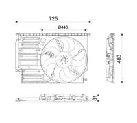 MAHLE CFF 671 000P Ventola radiatore