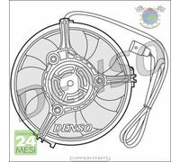 Ventola radiatore Denso per AUDI A8 A6 SKODA SUPERB VW PASSAT (3B6) (3B3)