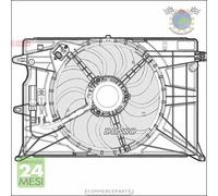 Ventola radiatore Denso per FIAT 500X JEEP RENEGADE