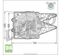 Ventola radiatore Denso per FIAT DOBLO #qg
