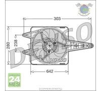 Ventola radiatore Denso per FIAT UNO