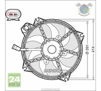 Ventola radiatore Denso per RENAULT FLUENCE SCENIC MEGANE MODUS GRAND