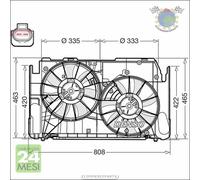 Ventola radiatore Denso per TOYOTA RAV 4