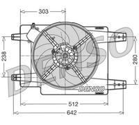 Ventola, raffreddamento motore DENSO DER01011