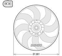 Ventola, raffreddamento motore DENSO DER02006