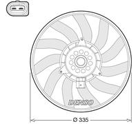 Ventola, raffreddamento motore DENSO DER02008