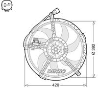 Ventola, raffreddamento motore DENSO DER05009