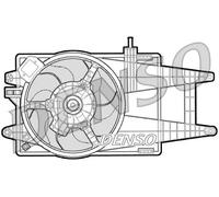 Ventola radiatore DER09040 DENSO per FIAT PUNTO PUNTO Furgone/hatchback IDEA