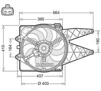 Ventola, raffreddamento motore DENSO DER09309