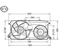 Ventola, raffreddamento motore DENSO DER10009