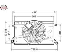 DENSO DER10011 Ventola radiatore