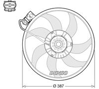Ventola, raffreddamento motore DENSO DER20017