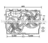 Ventola radiatore FT7583 AVA QUALITY COOLING per FIAT DUCATO Furgone