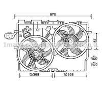 Ventola radiatore FT7585 AVA QUALITY COOLING per FIAT DUCATO Autobus