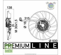 Ventola radiatore Mahle per LAND ROVER RANGE I DISCOVERY IV