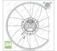 Ventola radiatore NRF per VW PASSAT (3A5 35I) (3A2 (315 3A5) GOLF III IV VENTO