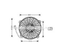 Ventola radiatore PE7535 AVA QUALITY COOLING per CITROËN PEUGEOT