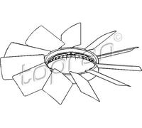 Ventola radiatore per innesto ad attrito viscoso 500 901 TOPRAN per BMW 7 5