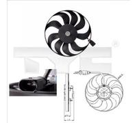 TYC Ventola Motore per VW Touran 2.0 Tdi 16V 1.9 Audi A3 Sportback