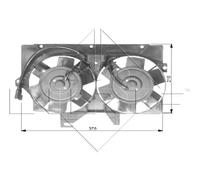 Ventola radiatore Ventola doppia 47036 NRF per FORD TRANSIT Furgone